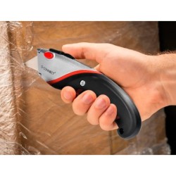 Cuter q-connect metalico ancho aleacion de aluminio - 2 cuchillas de repuesto - cuchilla 19 mm xd-8300 blister 1 unida