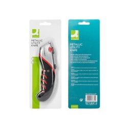 Cuter q-connect metalico ancho aleacion de aluminio - 2 cuchillas de repuesto - cuchilla 19 mm xd-8300 blister 1 unida