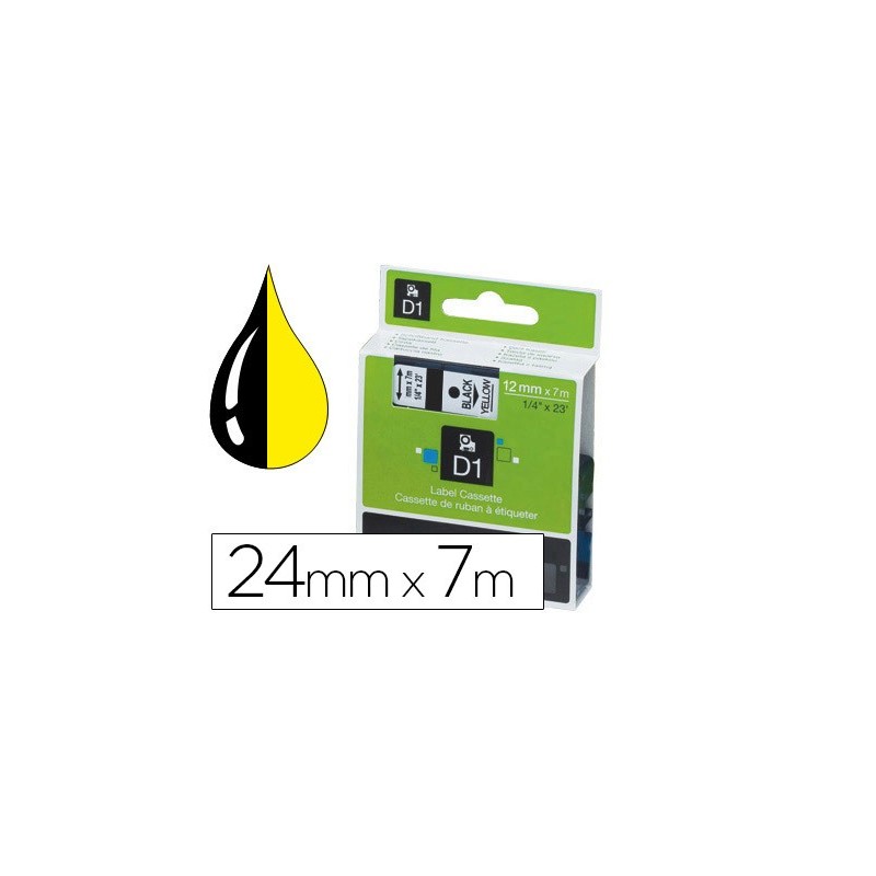 Cinta dymo 1000 negro-amarillo 24 mm x 7 m d1 Cinta dymo 1000 negro-amarillo 24 mm x 7 m d1