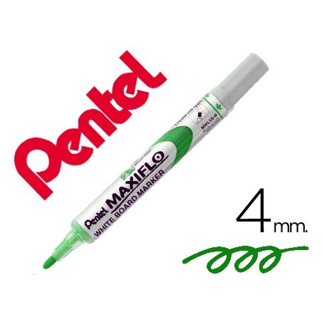 Rotulador maxiflo pentel para pizarra blanca color verde