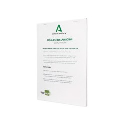 Libro liderpapel hojas de reclamaciones junta de andalucia din a4 25 juegos original  2 copias
