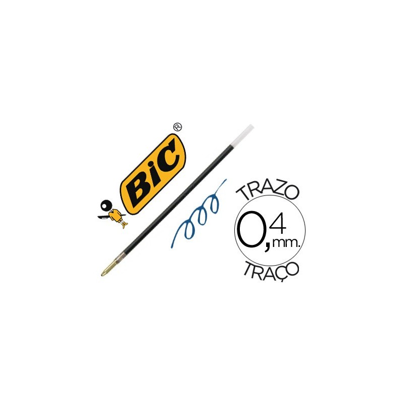 Recambio boligrafo bic peana pen desk azul