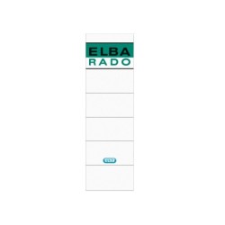 Etiquetas adhesivas elba lomera color blanco 54 x 190 mm pack de 10 unidades