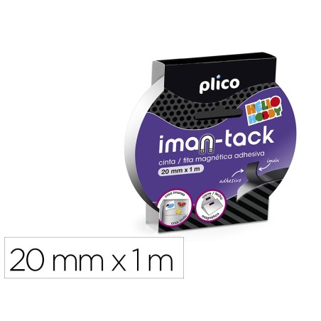 Cinta adhesiva plico imantada 20mm x 1m