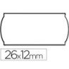 Etiquetas meto onduladas 26x12 mm blanca adh.2 rollo de 1500 etiquetas troqueladas (pt) para etiquetadora tovel