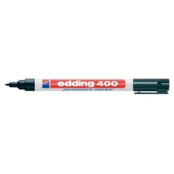 Rotulador edding marcador permanente 400 negro punta redonda 1 mm recargable