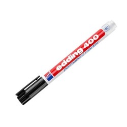 Rotulador edding marcador permanente 400 negro punta redonda 1 mm recargable