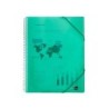 Carpeta liderpapel escaparate con espiral 20 fundas polipropileno din a5 verde