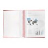 Carpeta liderpapel escaparate con espiral 20 fundas polipropileno din a5 roja