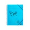 Carpeta liderpapel escaparate con espiral 20 fundas polipropileno din a5 azul