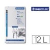 Lapices de grafito staedtler mars lumograph 100 caja metalica de 12 lapices 8b- 7b-6b-5b-4b-3b-2b-b-hb-f-h-2h