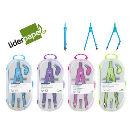 Compas liderpapel micrometrico con adaptador color