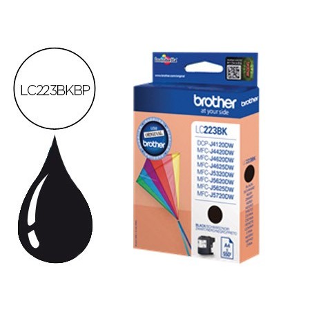 Ink-jet brother lc-223cbp negro dcp4120dw mfcj4420dw mfcj4620dw mfcj5320dw 550 pag