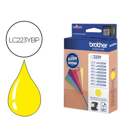 Ink-jet brother lc-223cbp amarillo dcp4120dw mfcj4420dw mfcj4620dw mfcj5320dw 550 pag