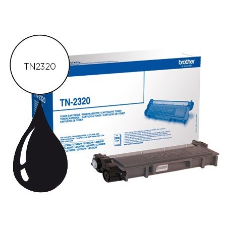 Toner brother tn-2320 dcpl2520dw dcpl2540dn mfcl2700dw mfcl2720dw mfcl2740dw negro 2600 pag