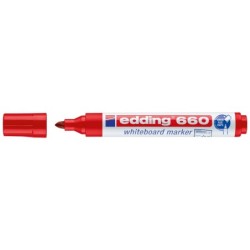Rotulador edding para pizarra blanca 660 color rojo punta redonda 1,5-3 mm