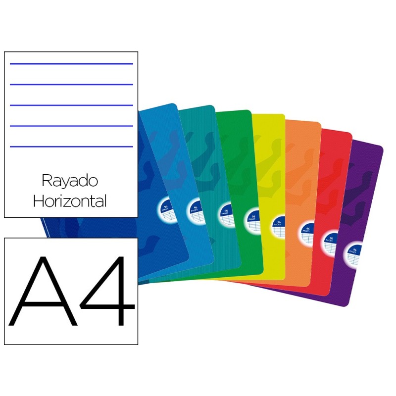 Libreta escolar oxford openflex tapa flexible optik paper 48 hojas din a4 rayado horizontal colores surtidos Libreta escolar oxford openflex tapa flexible optik paper 48 hojas din a4 rayado horizontal colores surtidos