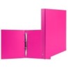 Carpeta de 4 anillas 25 mm redondas liderpapel a5 carton forrado pvc fucsia