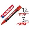 Rotulador edding marcador permanente 300 rojo punta redonda 1,5-3 mm recargable