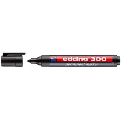 Rotulador edding marcador permanente 300 negro punta redonda 1,5-3 mm recargable