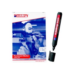 Rotulador edding marcador permanente 300 negro punta redonda 1,5-3 mm recargable