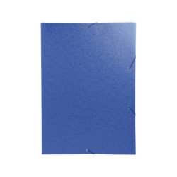 Carpeta exacompta gomas carton simil-prespan tres solapas din a3 azul