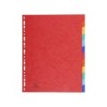 Separador exacompta cartulina simil prespan juego de 12 separadores din a4 multitaladro colores vivos