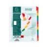 Separador exacompta cartulina juego de 12 separadores din a4 multitaladro color blanco