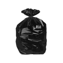 Bolsa basura domestica negra con autocierre 55 x 60 cm rollo de 15 unidades
