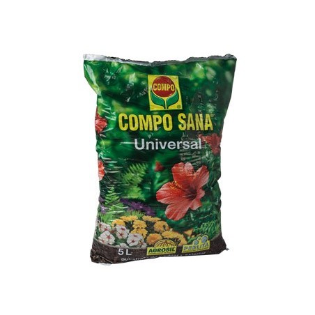 Sustrato compo universal para plantas de interior y exterior saco de 5 litros
