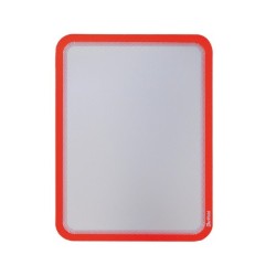 Marco porta anuncios tarifold magneto din a4 con 4 bandas magneticas en el dorso color rojo pack de 2 unidades