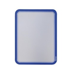Marco porta anuncios tarifold magneto din a4 con 4 bandas magneticas en el dorso color azul pack de 2 unidades
