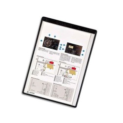 Funda magnetica tarifold pvc din a4 con banda magnetica para colgar negro pack 5 unidades