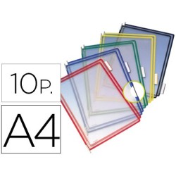 Funda para portacatalogo tarifold din a4 colores surtidos pack de 10 unidades
