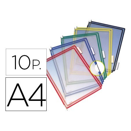 Funda para portacatalogo tarifold din a4 colores surtidos pack de 10 unidades