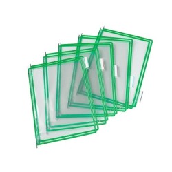 Funda para portacatalogo tarifold din a4 color verde pack de 10 unidades