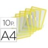 Funda para portacatalogo tarifold din a4 color amarillo pack de 10 unidades