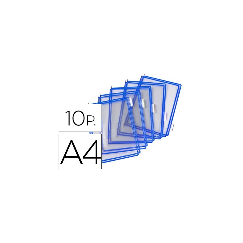 Funda para portacatalogo tarifold din a4 color azul pack de 10 unidades