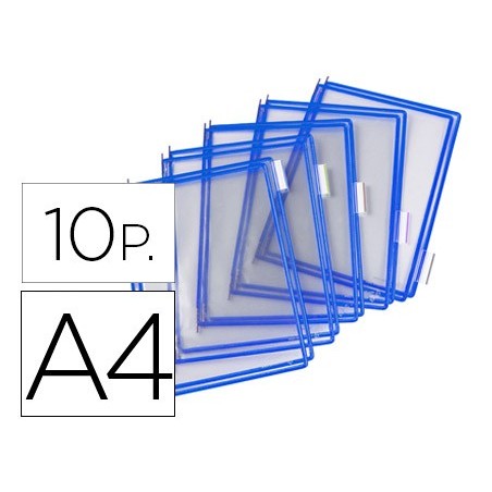 Funda para portacatalogo tarifold din a4 color azul pack de 10 unidades