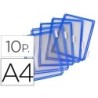 Funda para portacatalogo tarifold din a4 color azul pack de 10 unidades