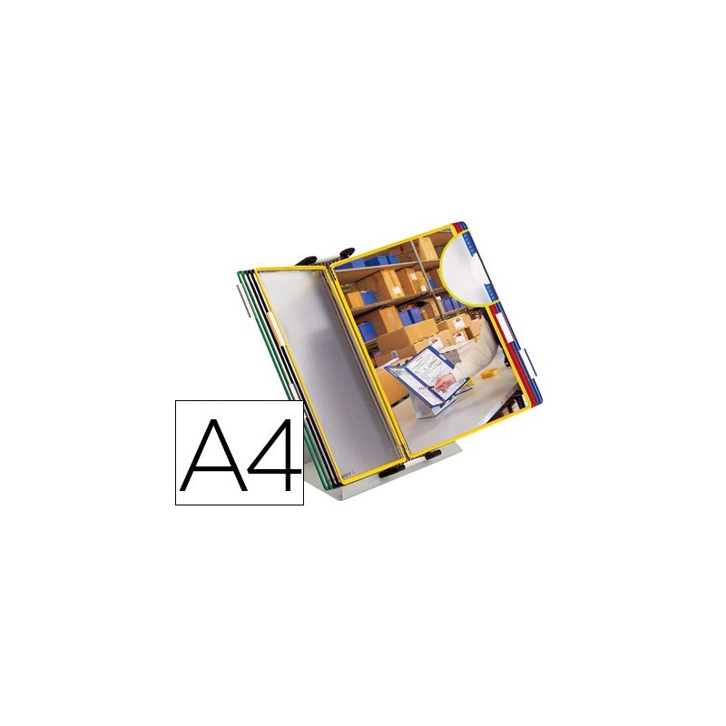 Portacatalogo sobremesa pvc tarifold con 10 fundas din a4 colores surtidos