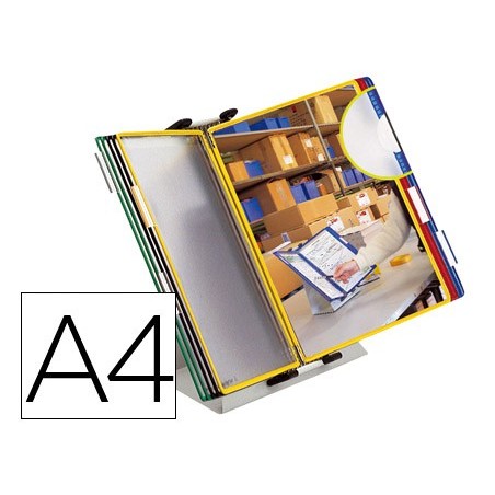 Portacatalogo sobremesa pvc tarifold con 10 fundas din a4 colores surtidos