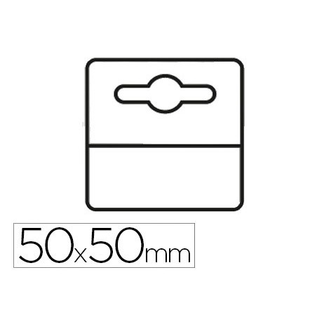 Etiqueta colgador adhesiva 3l office en pvc 50x50 mm pack de 1000 unidades