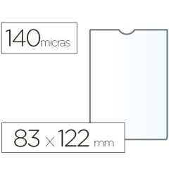 Funda portadocumento esselte plastico transparente 140 micras tamaño 83x122 mm