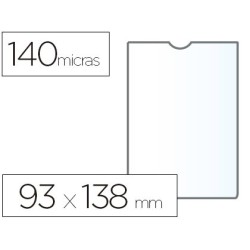 Funda portadocumento esselte plastico transparente q40 micras tamaño 93x138 mm