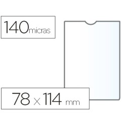 Funda portadocumento esselte plastico transparente 140 micras tamaño 78x114 mm
