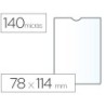 Funda portadocumento esselte plastico transparente 140 micras tamaño 78x114 mm