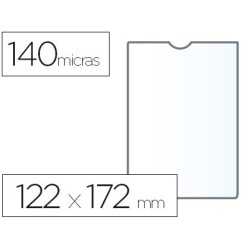 Funda portadocumento esselte transparente plastico 140 micras tamaño 122x172 mm