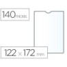Funda portadocumento esselte transparente plastico 140 micras tamaño 122x172 mm