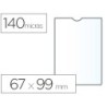 Funda portadocumento esselte plastico transparente 140 micras tamaño 67x99 mm